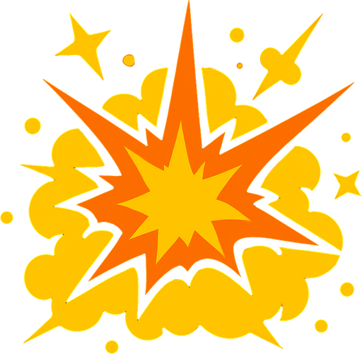 explosion.
In-Game asset.  2d.  High contrast.  No shadows
