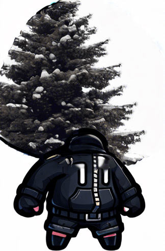 covered with snow
