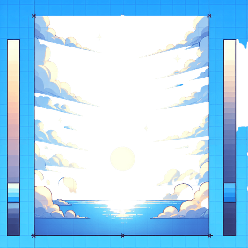 Daytime sky.
Single Game Texture.  In-Game asset.  2d.  Blank background.  High contrast.  No shadows