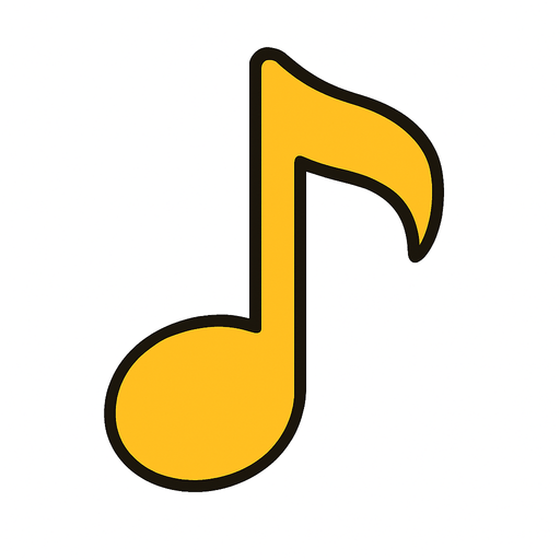 sarı 1 sekizlik nota arka planı olmasın sade olsun 2d.
In-Game asset.  2d.  High contrast.  No shadows