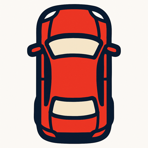 Car seen from above.
In-Game asset.  2d.  High contrast.  No shadows