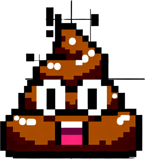 poop.
Single Game Texture. In-Game asset. 2d. Blank background. High contrast. No shadows.