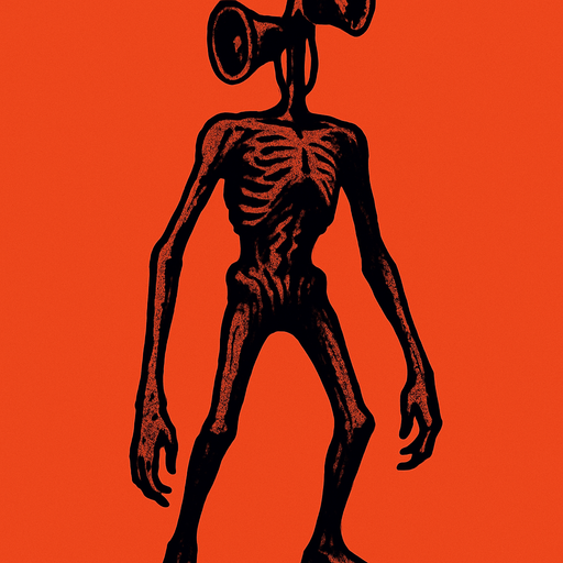 siren head.
In-Game asset.  2d.  High contrast.  No shadows