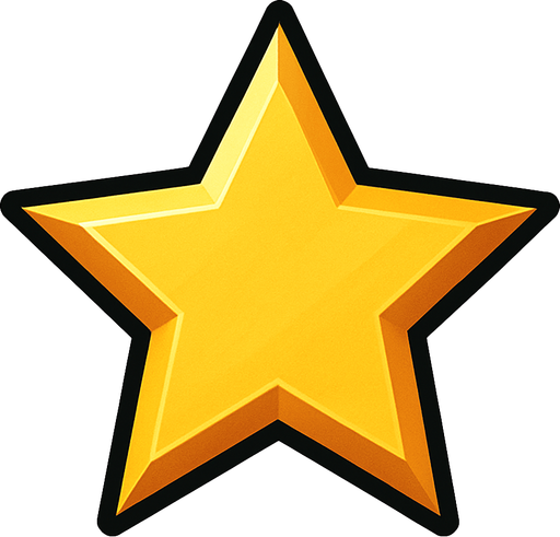 star, remove background.
In-Game asset.  2d.  High contrast.  No shadows