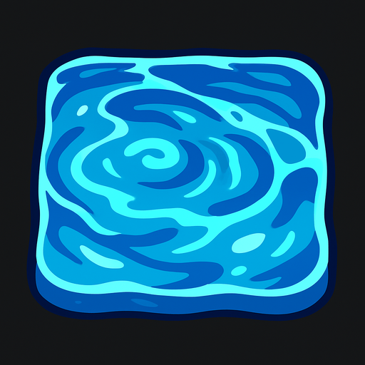 water look on top.
In-Game asset.  2d.  High contrast.  No shadows