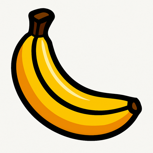 banana.
In-Game asset.  2d.  High contrast.  No shadows