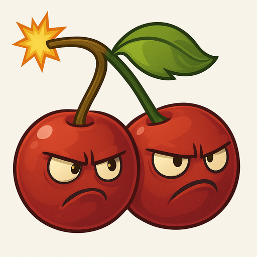 Cherrybomb del videojuego plantas vs zombies.
In-Game asset.  No shadows