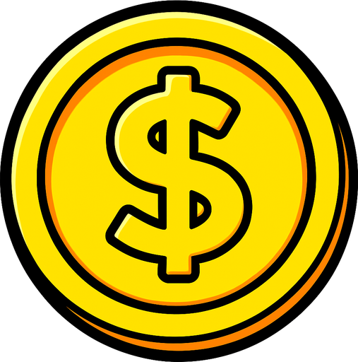 Coin.
In-Game asset.  2d.  High contrast.  No shadows