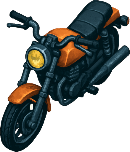 Gta2 moto
Single Game Texture. In-Game asset. 2d. Blank background. High contrast. No shadows be diagonal