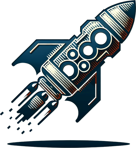 A Rocket image.
Single Game Texture. In-Game asset. 2d. Blank background. High contrast. No shadows.