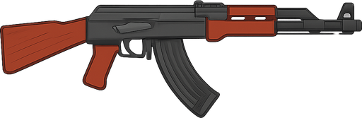 ak 47
. No background. Transparent background. Blank background. No shadows. 2d. In-Game asset. flat