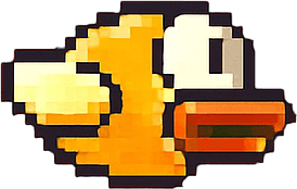 Fullscreen modern App Store landscape banner, 16:9, high definition, for a game titled "Flappy Flight" and with the description "Guide a bird through gaps in pipes by tapping to flap and avoid obstacles. Score points for each successful pass.". No text on banner! pixel