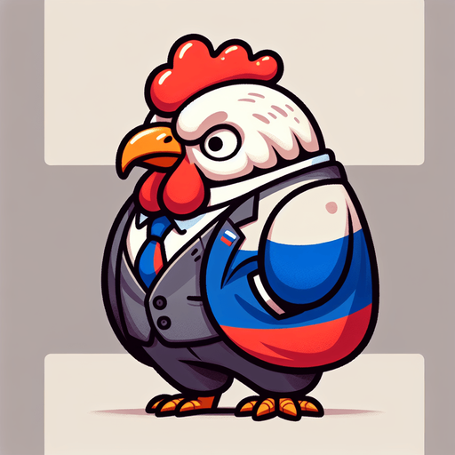 funny and stupid cock in suit, old, bold head, russian flag, 2d game character.
Single Game Texture. In-Game asset. 2d. Blank background. High contrast. No shadows.