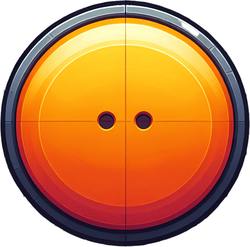 Button.
Single Game Texture.  In-Game asset.  2d.  Blank background.  High contrast.  No shadows