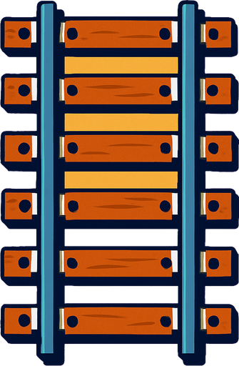 2d rail upside view.
In-Game asset.  2d.  High contrast.  No shadows