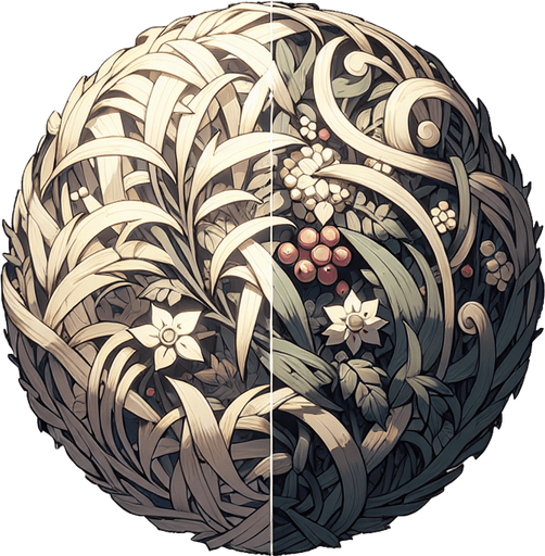 Canavar.
Single Game Texture.  In-Game asset.  2d.  Blank background.  High contrast.  No shadows