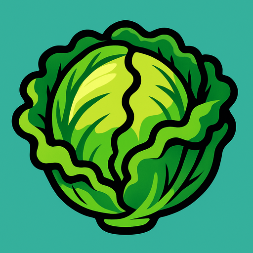 lechuga.
In-Game asset.  2d.  High contrast.  No shadows