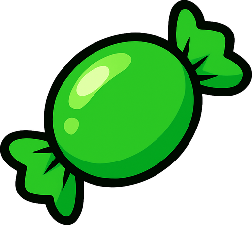 candy green.
In-Game asset.  2d.  High contrast.  No shadows