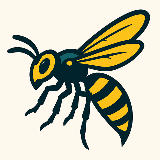 Guêpe.
In-Game asset.  2d.  High contrast.  No shadows