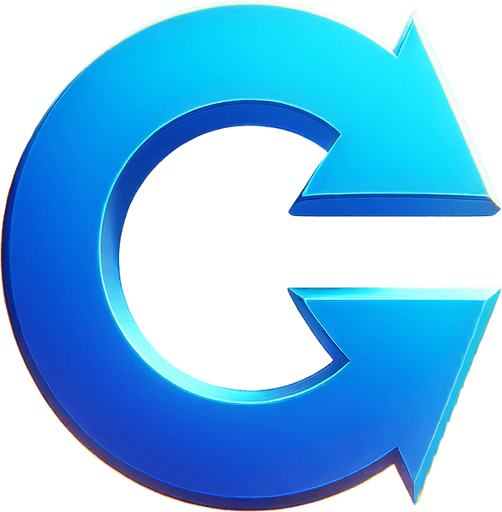 double-sided blue arrow in the form of a semicircle.
Single Game Texture. In-Game asset. 2d. Blank background. High contrast. No shadows.