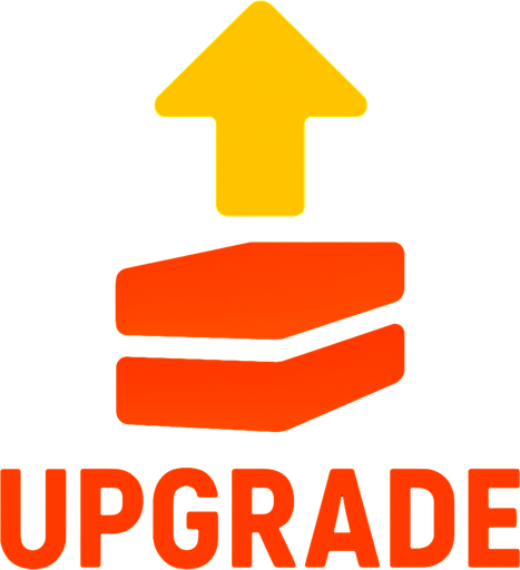 Upgrade.
In-Game asset.  2d.  High contrast.  No shadows