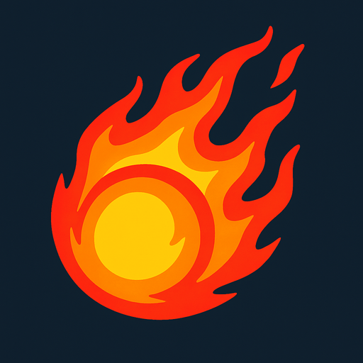 Fireball.
In-Game asset.  2d.  High contrast.  No shadows