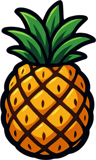 Pineaple.
In-Game asset.  2d.  High contrast.  No shadows