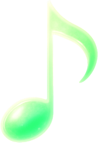 A single glowing green melody symbol in the center, surrounded by soft blue light, abstract sound waves gently radiating outward, dreamy and minimalistic background, magical atmosphere, high contrast lighting, perfect for a music-themed game, 4K, highly detailed.
In-Game asset.  2d.  High contrast.  No shadows
