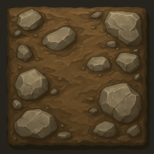 mud and stone front view.
In-Game asset