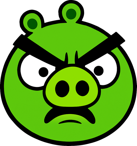 Pig Angry Bids.
In-Game asset.  2d.  High contrast.  No shadows