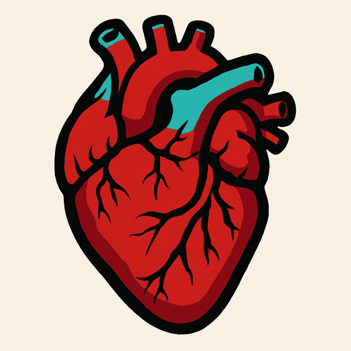 A real heart.
In-Game asset.  2d.  High contrast.  No shadows
