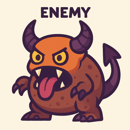 Enemy.
In-Game asset.  2d.  No shadows