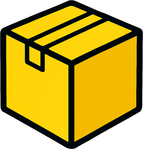 A yellow box.
In-Game asset.  2d.  High contrast.  No shadows