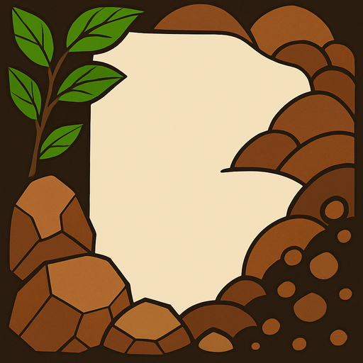 El margen para una carta que representa el tipo tierra