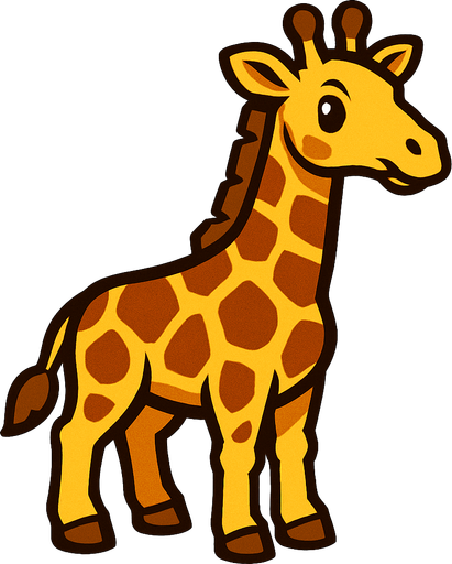 make a giraffe.
In-Game asset.  High contrast.  No shadows