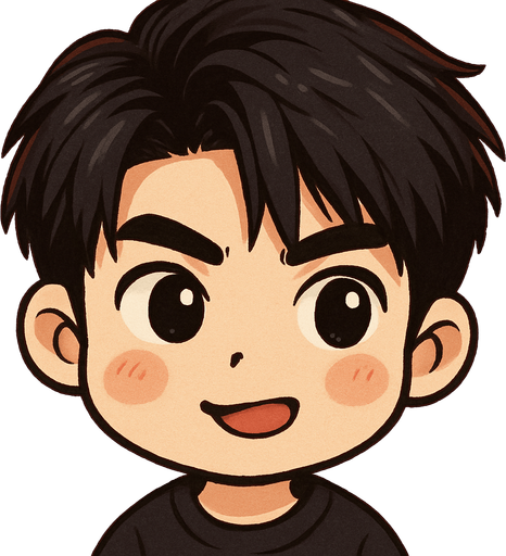 Make him in cartoon chibi style, retains his key facial features such as his strong jaw, straight and marked eyebrows, oval face with a mischievous expression like that of a friendly and curious child.