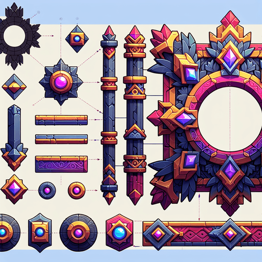 Scenario.
Single Game Texture. In-Game asset. 2d. Blank background. High contrast. No shadows.