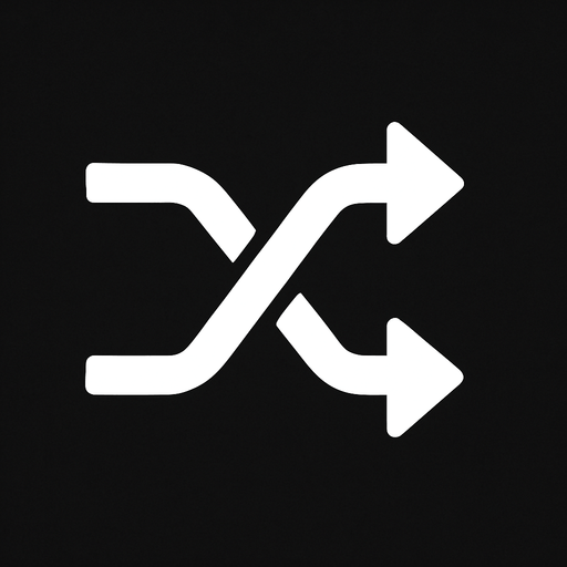 "rastgele" ikonu, beyaz renginde olacak..
In-Game asset.  2d.  High contrast.  No shadows