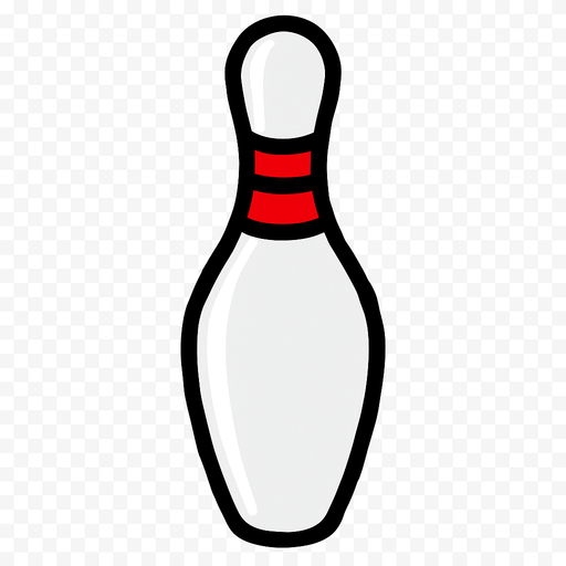 Bowling pin  transparent.
In-Game asset.  2d.  High contrast.  No shadows