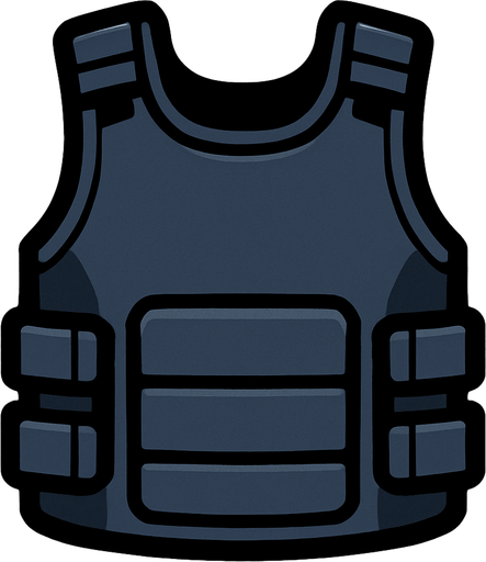 bulletproof armor.
In-Game asset.  2d.  High contrast.  No shadows