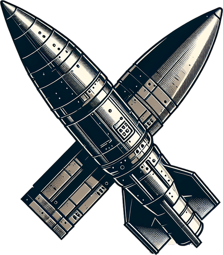 360-degree missile.
Single Game Texture.  In-Game asset.  2d.  Blank background.  High contrast.  No shadows