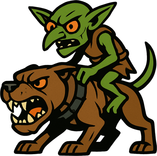 goblin tazısı.
In-Game asset.  2d.  High contrast.  No shadows