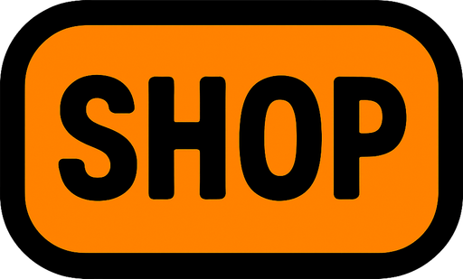 shop button.
In-Game asset.  2d.  High contrast.  No shadows