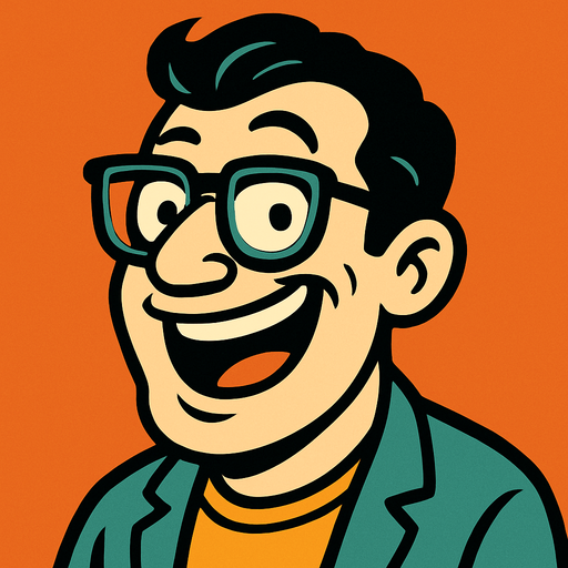 Profile photo of a humorous man.
In-Game asset.  2d.  High contrast.  No shadows