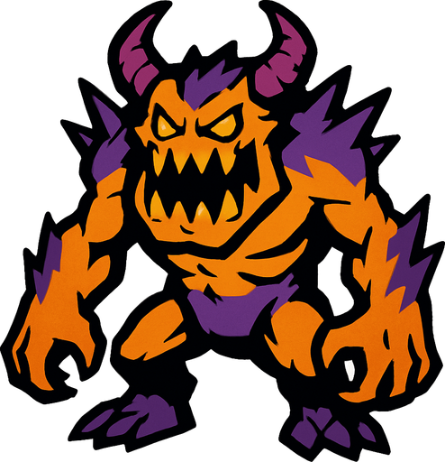 Monster.
In-Game asset.  2d.  High contrast.  No shadows