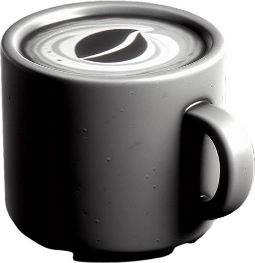 Coffee Cup.
Single Game Texture. In-Game asset. 2d. Blank background. High contrast. Shadows at the bottom.