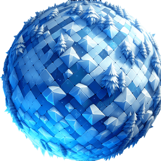 blue light of snow crystall.
Single Game Texture.  In-Game asset.  2d.  Blank background.  High contrast.  No shadows