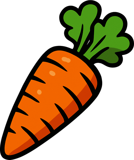 Havuç.
In-Game asset.  2d.  High contrast.  No shadows