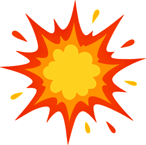 patlama efekti.
In-Game asset.  2d.  High contrast.  No shadows