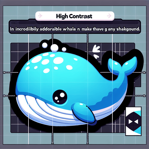 Very adorable whale.
Single Game Texture.  In-Game asset.  2d.  Blank background.  High contrast.  No shadows